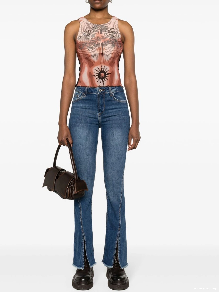 Affordable mid-rise jeans flared Versace Women 0813